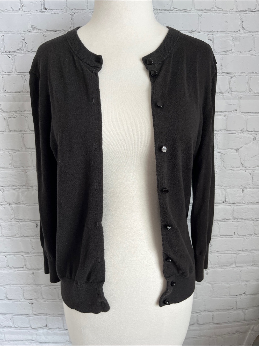 J. Crew Black Women's Button-Front Sweater Cardigan